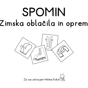 Zimska oblačila in oprema - spomin in druge igre
