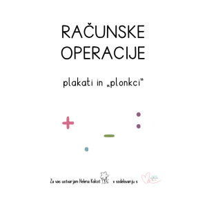 Računske operacije - plakati in plonkci
