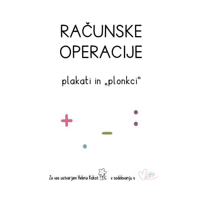 Računske operacije - plakati in plonkci