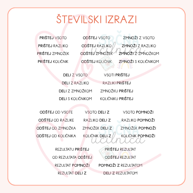 Računske operacije - plakati in plonkci - slika 7